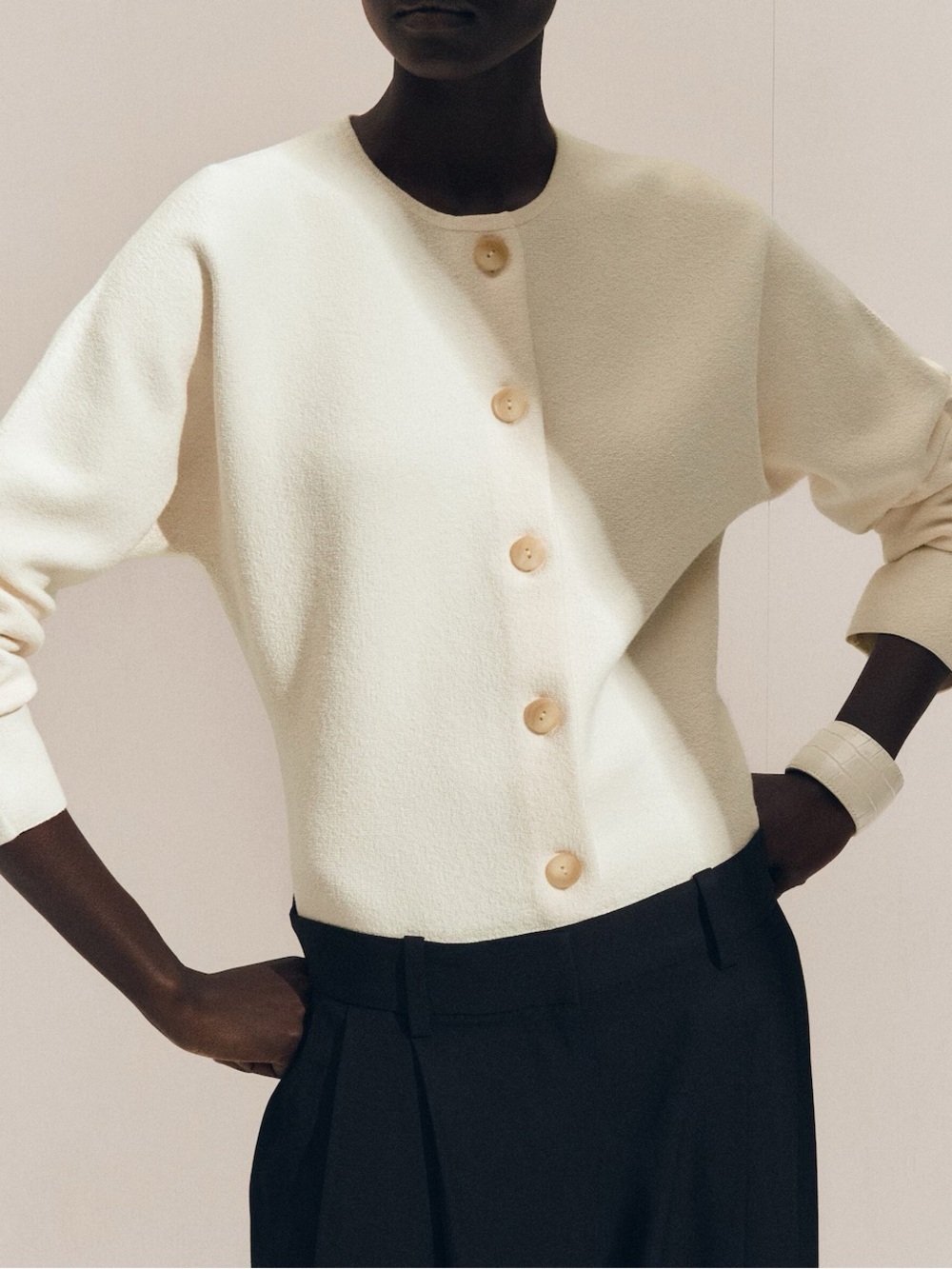 COS SCULPTURAL COTTON CARDIGAN | NWT! | XS